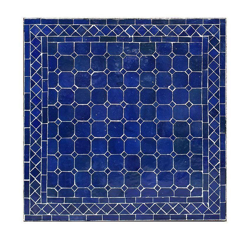 Fyrkantiga mosaikbord blå