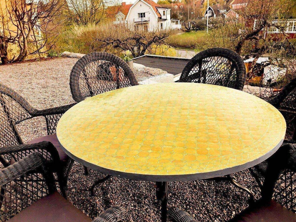 Mosaikbord Gul &Oslash;: 130 cm 