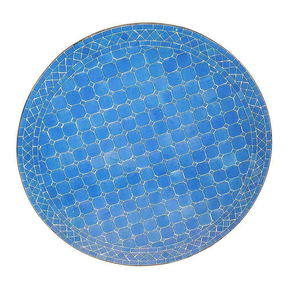 Mosaikbord Ljusblå-Ø130 