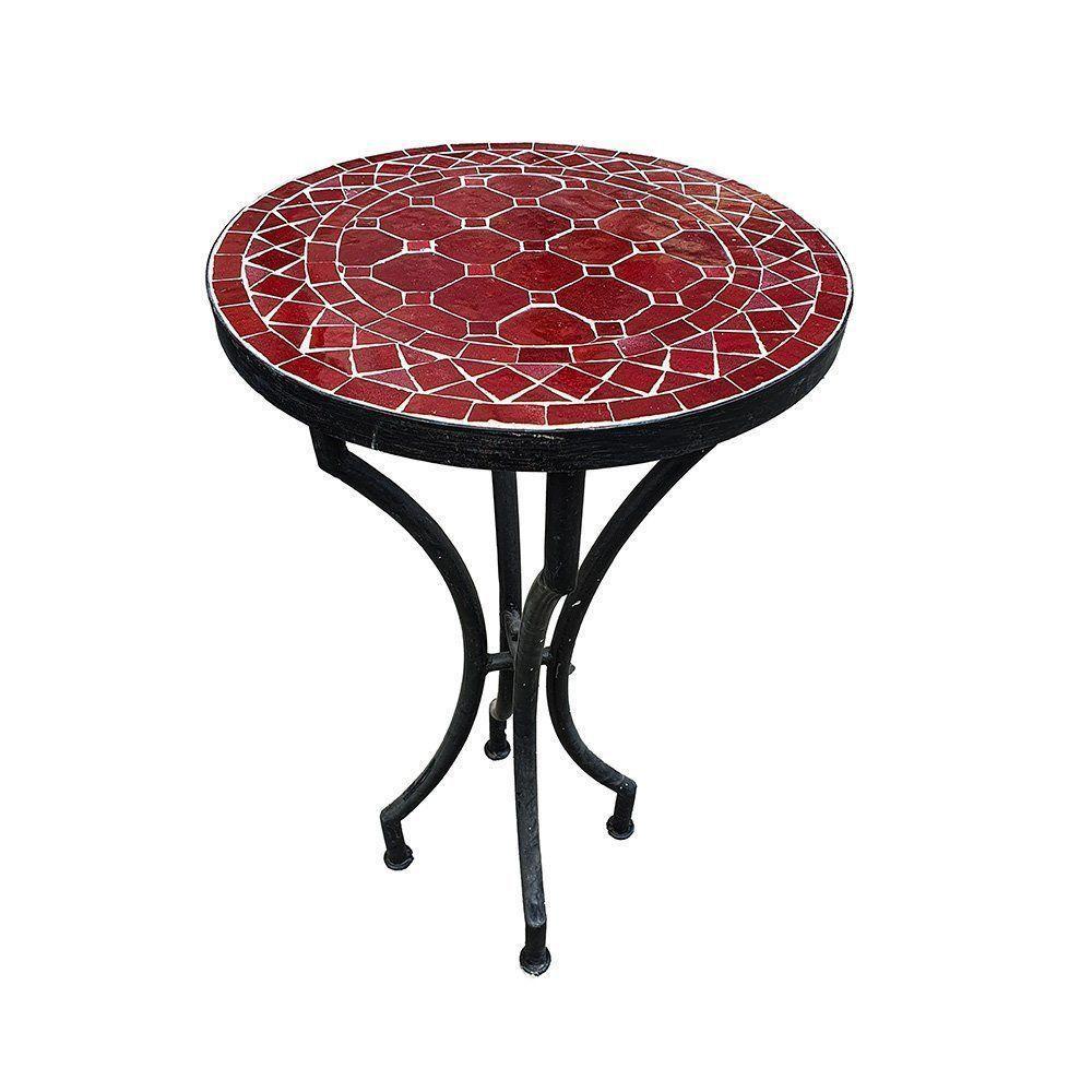 Mosaikbord Röd Ø: 50 cm