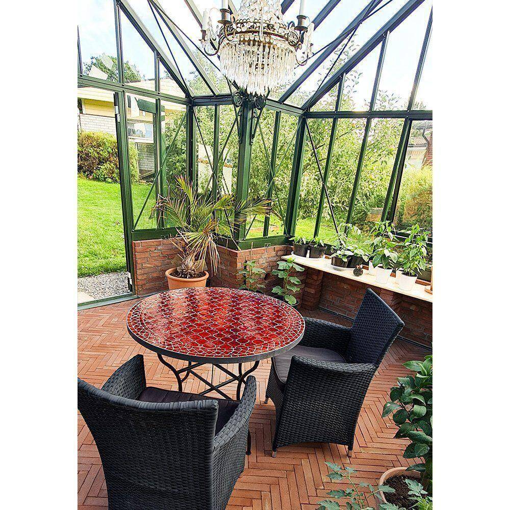 Mosaikbord Röd Ø: 90 cm 