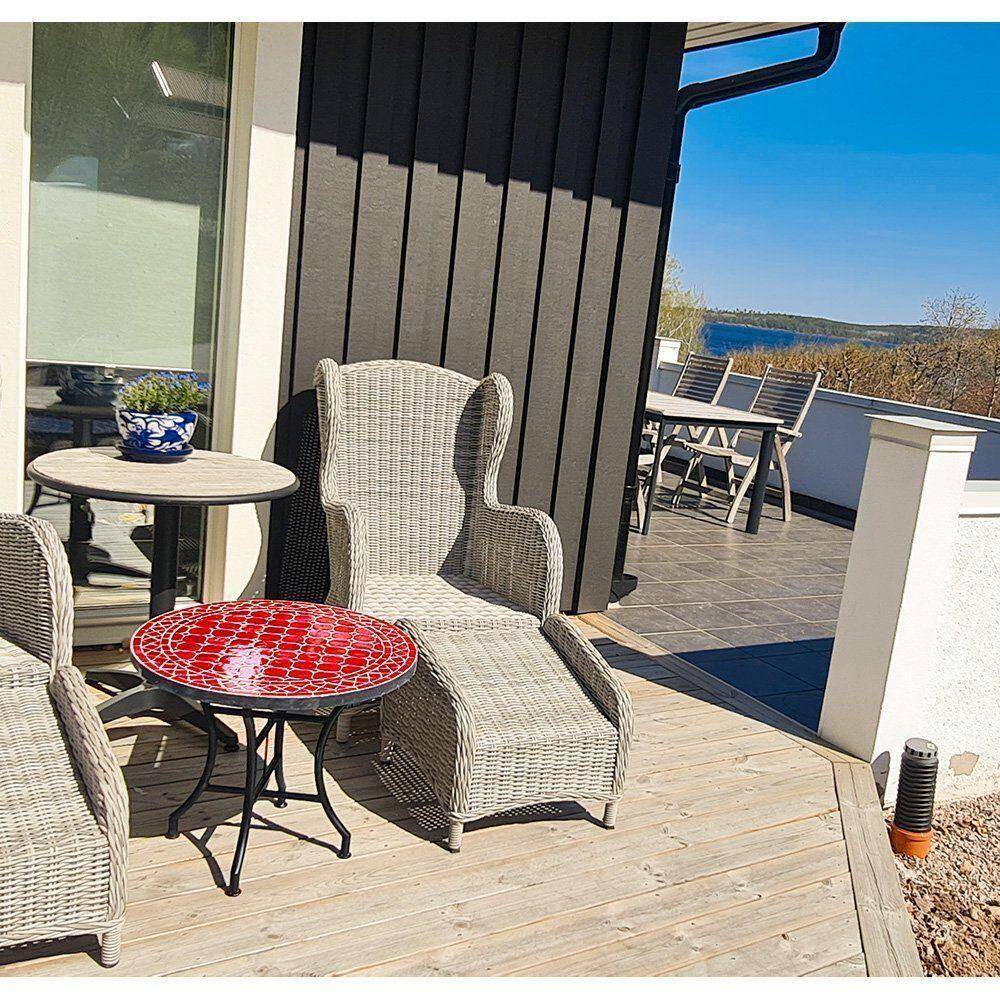 Mosaikbord Röd Ø: 70 cm 