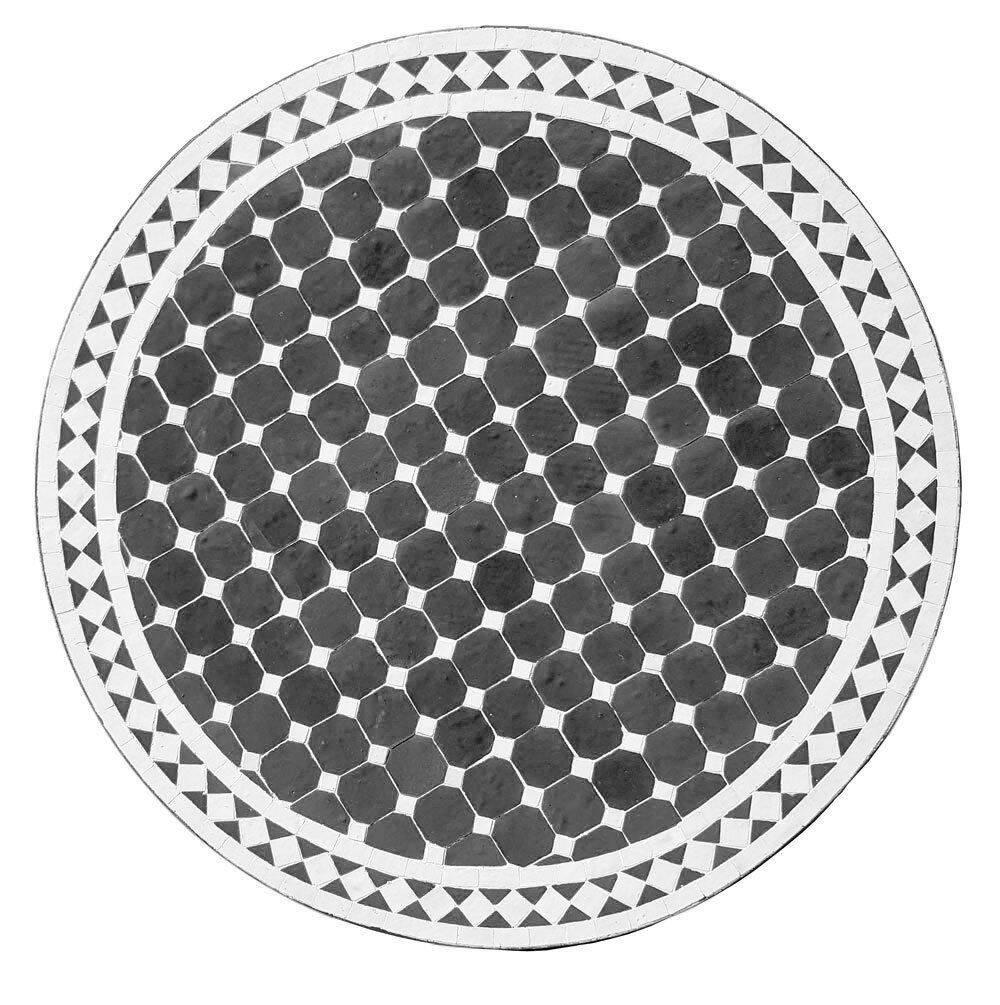 Mosaikbord Svart & vit