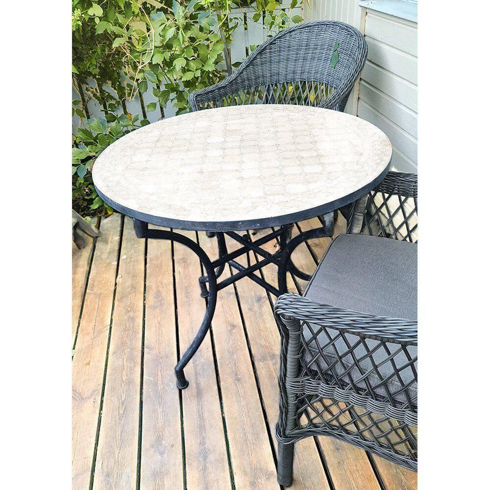 Mosaikbord Vit Ø: 80 cm 