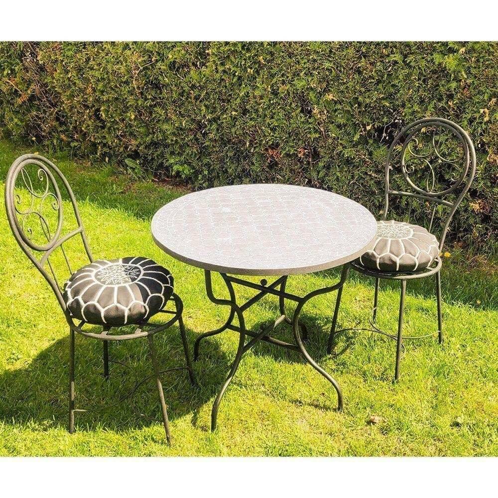 Mosaikbord Vit Ø: 90 cm 