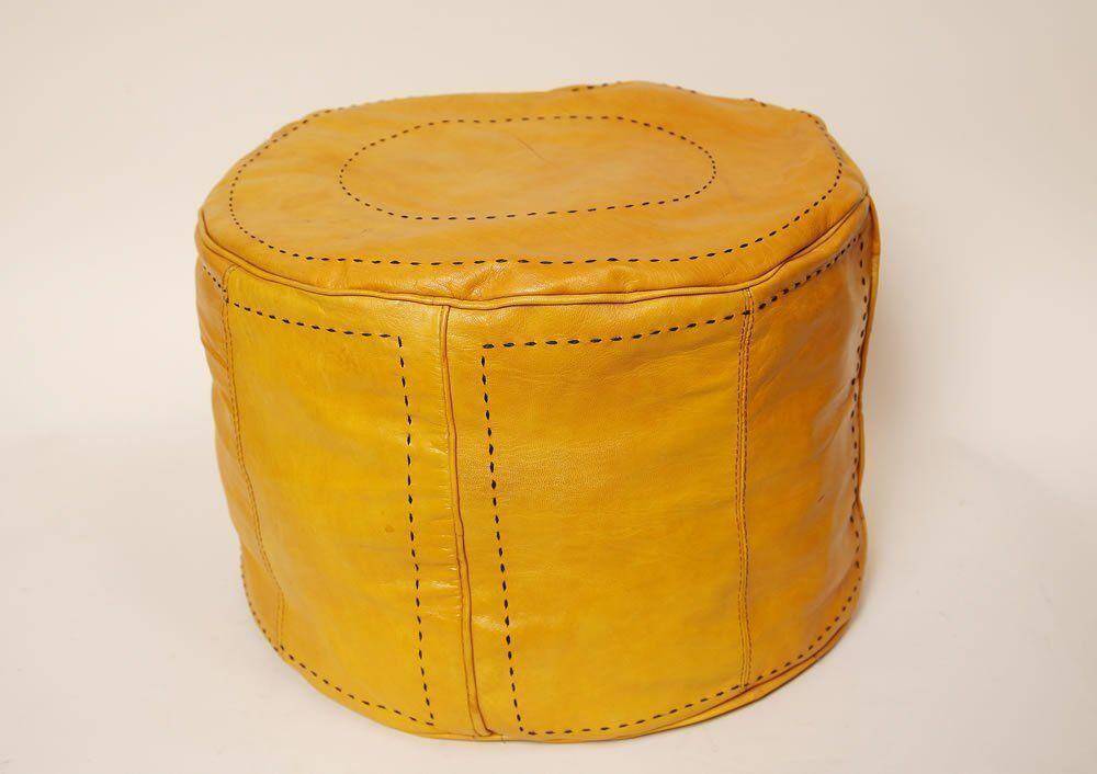 Rund Sittpuff Gul
