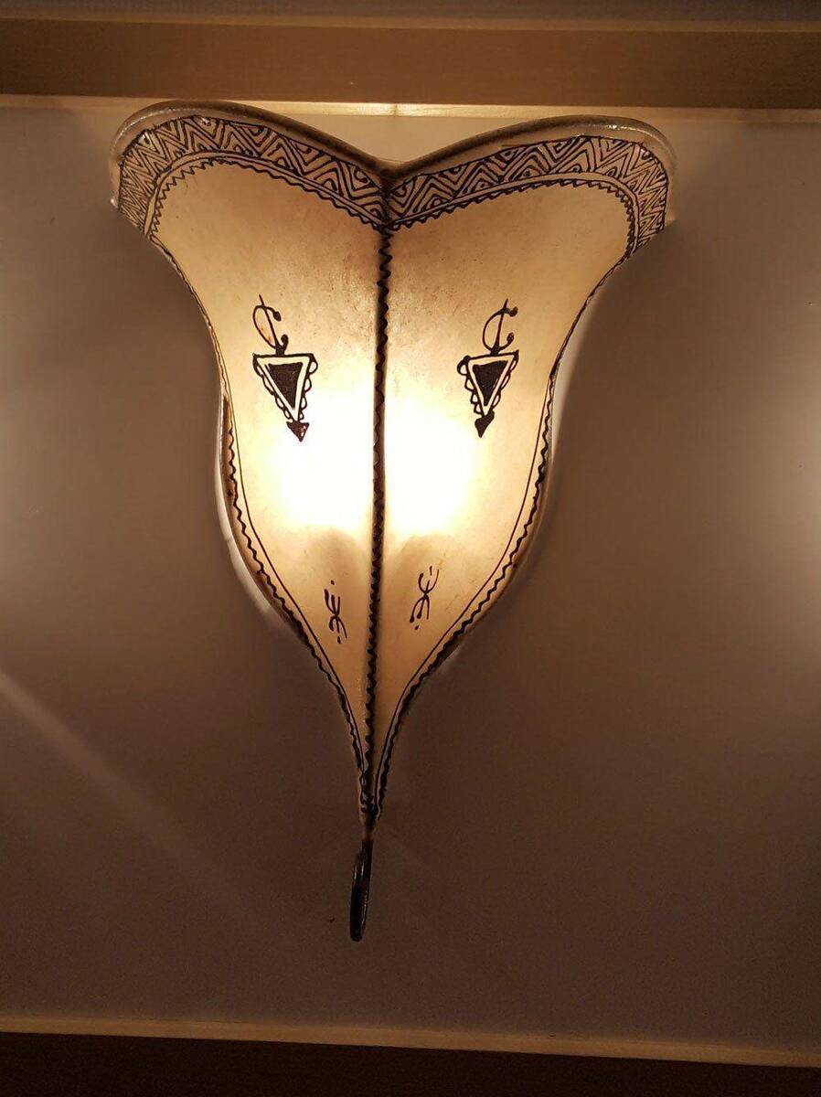 Marockanska Vitt Lampa