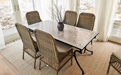 Rektangulära marockanska mosaikbord - Perfekta som matbord