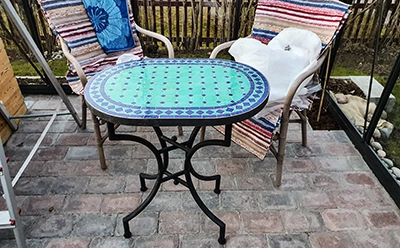 Ovala mosaikbord - Handgjorda bord från Marocko